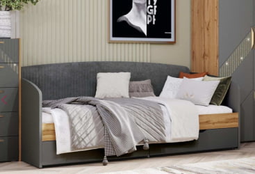 Кровать с ящиком Монако 902.05 Оникс Десерт серый