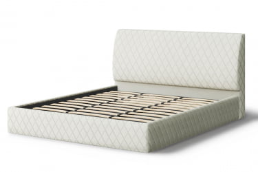 Кровать Хилтон, 2000*1800мм, серо-белый