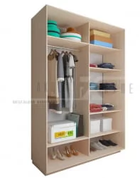 Шкаф с зеркалом Акцент-Сим ДЗ 1000х600  Ясень шимо светлый