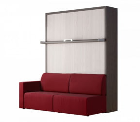 Двуспальная кровать с подъёмным механизмом Смарт 1 трансформер 1400 Ясень шимо темный