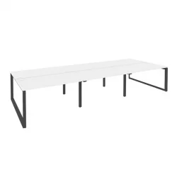 Рабочая станция на О-образном м/к ОНИКС О.МО-Д.РС-6.3.8 Белый Бриллиант/Антрацит / ONIX O.MO-D.RS-6.3.8