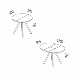 Обеденный стол Орфей 50 (01) Стоун крем