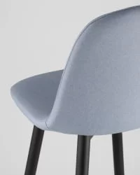 Стул барный Валенсия с подножкой Голубой