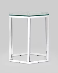 Стеклянный журнальный стол ГЕКС Серебро