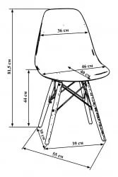 Стул ДОБРИН ДСВ Бежевый ГР-03 / DOBRIN DSW GR-03