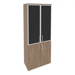 Шкаф высокий широкий ОНИКС О.СТ-1.2Р блаcк Дуб Аризона / ONIX O.ST-1.2R black