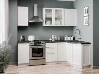 Тумба кухонная окончание 350 Джулия ЛД 284.220.000.013 Белый