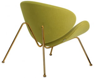 Кресло дизайнерское ДОБРИН ЕМИЛЙ (светло-зеленая ткань АФ3, золотое основание) 2 шт / DOBRIN EMILY AF3,