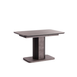 Большой обеденный стол СКАТ ЛДСП/МДФ, 120-160х80х75 см, Оникс/Графит / SKAT