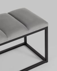 Банкетка Хостен 2 велюр Серый