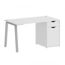 Стол письменный HOME OFFICE VR.SP-3-138.1.A Белый/Серый металл