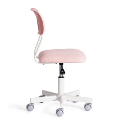 Кресло на колёсиках Funny ткань, розовый