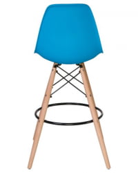Стул барный ДОБРИН ДСВ БАР (ножки светлый бук, цвет сиденья голубой (БЕ-02)) 2 шт / DOBRIN DSW BAR (BE-02))