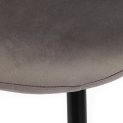 Стул ROBOCOP (mod. DC0128) вельвет/металл, 57 х 46 х 85 см , серый (HLR 24)/черный