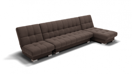 Диван Хьюстон-3 угол левый/правый (ЗР) Цвет фасада: Коричневый; Тип: Левый/правый; Материал фасада: Металл/Велюр