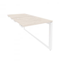 Стол-приставка двойной на О-образном м/к к опорым элем. ONIX O.MO-D.SPR-0.8 Денвер Светлый/Белый