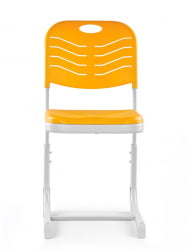 Стул ученический регулируемый пластиковый (рост 5-7) Желтый