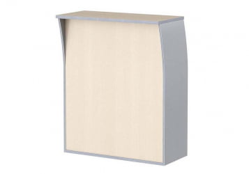 Стойка ресепшн прямая IMAGO РС-1 Клен Металлик