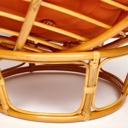 Кресло PAPASAN 23/01 W /с подушкой/ диаметр подушки 122 см, 115х101х104 см, Honey (мед), ткань Оранжевый, С 23