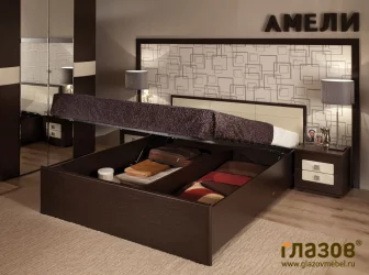 Основание с подъемным механизмом (1600) АМЕЛИ 2.2 Венге (спальня)