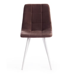 Стул CHILLY (mod. 7095-1) / 1 шт. в упаковке ткань/металл, 45x53х88 см, высота до сиденья 50 см, коричневый barkhat 12/белый