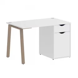 Стол письменный ХОМЕ ОФФИCЕ ВР.СП-3-118.1.А Белый Бриллиант/Мокко металл / HOME OFFICE VR.SP-3-118.1.A