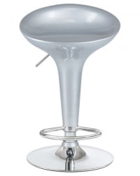 Стул барный ДОБРИН БОМБА (серебряный металлик) 2 шт / DOBRIN BOMBA