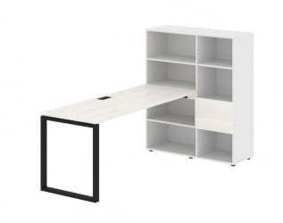 Рабочая станция ЕДИС ЕКРСТ 1117 Ясень Траун Черный Белый / EDIS EQRST