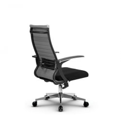 Кресло офисное МЕТТА B 2b 19/U158, Основание 17834 Комплект 3 Светло-серое Черное