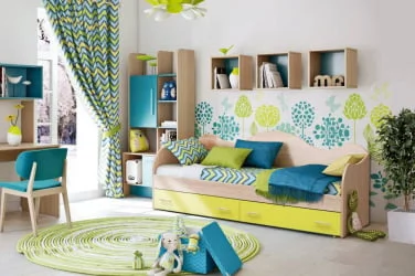 Кровать Софа №5 800*1900 Каштан Львов/Ярко-розовый