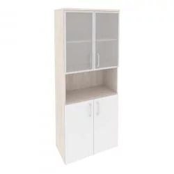 Шкаф высокий широкий ОНИКС О.СТ-1.4Р Денвер Светлый/Белый / ONIX O.ST-1.4R