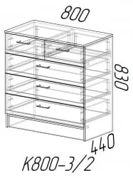 Комод в гостиную Венге/Сосна Лоредо