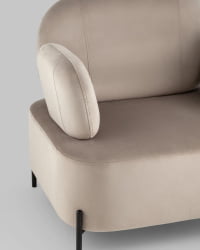 Кресло Кэнди с подлокотниками велюр Светло-серый