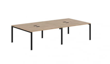 Бенч-система 4-местная EDIS EUWST 3116 Дуб Денвер светлый Черный