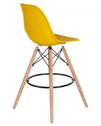 Стул барный ДОБРИН ДСВ БАР (ножки светлый бук, цвет сиденья желтый (Й-01)) 2 шт / DOBRIN DSW BAR (Y-01))