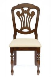 Стул Персей/ Персеус дерево гевея, 46х54х99см, Каппучино , ткань кремовая с рисунком (3321) / Perseus Cappuchino