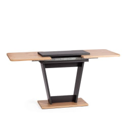 Стол обеденный FOX раздвижной ЛДСП, 68.6x110-145x75 см, Дуб артисан/Графит