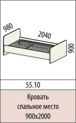 Детская кровать для мальчика Мегаполис 55.10 Сосна Астрид