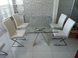 Стол T088 (160) Серебро