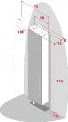 Поворотный зеркальный шкаф Lupo Белый