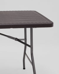 Стол складной чемодан пластиковый Кейт 180 Коричневый Стол складной чемодан пластиковый Кейт 180 Коричневый