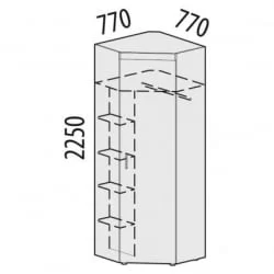 Угловой шкаф в прихожую Тиффани 47.04.1 Сосна Астрид Мелинга