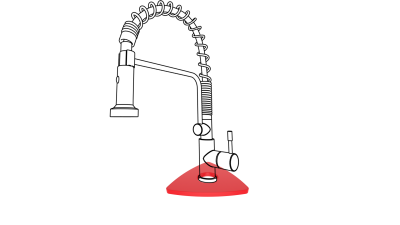 Подставка под кран Kit Kraken TRIANGLE ПодставкаПодКранTRIANGLERED