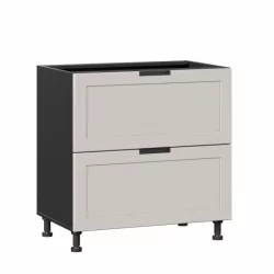 Тумба кухонная 800 с 2 ящиками ЛЮКС (4) Джамис ЛД 296.150.000.136 Черный Кашмир
