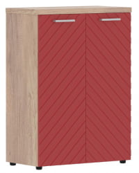 Шкаф с глухими средними дверьми и топом Torr LUX TLMC 85.1 Дуб Каньон Красный