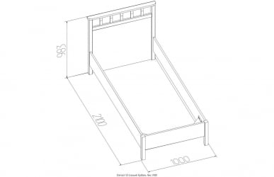 Односпальная кровать Sherlock 50 Орех шоколадный (спальня)