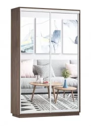 Шкаф-купе двухдверный Экспресс Дуо Экспенс 1400х2200х Венге / 1400х2200h