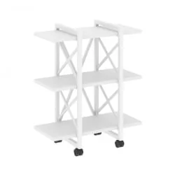 Стеллаж на колесных опорах - 3 полки LOFT  VR.L-MST.K-3.4V Металл белый Белый Бриллиант