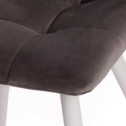 Стул CHILLY (mod. 7095-1) ткань/металл, 45x53х88 см, высота до сиденья 50 см, серый barkhat 26/белый