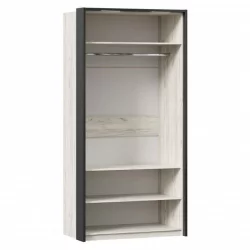 Шкаф двухстворчатый с паспарту Техно 03 Дуб Крафт белый